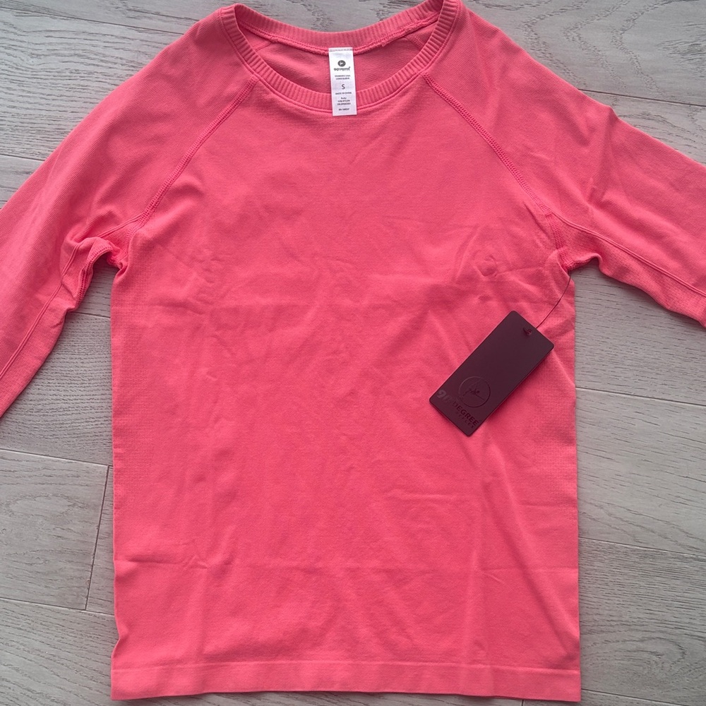 90 Degree by Reflex Seamless Zaia Long Sleeve Shirt Coral Small New NWT - Picture 2 of 6